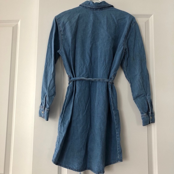 Topshop Denim Belted Jacket Dress - Picture 2 of 11